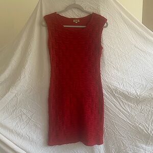 Y2K Gorgeous True Red Sleeveless Bodycon Dress Size Medium